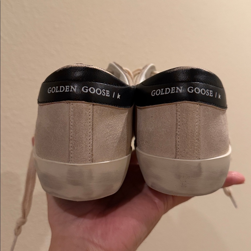 Golden Goose Women’s Distressed Super-Star Double Quarter Sneakers - Picture 7 of 13